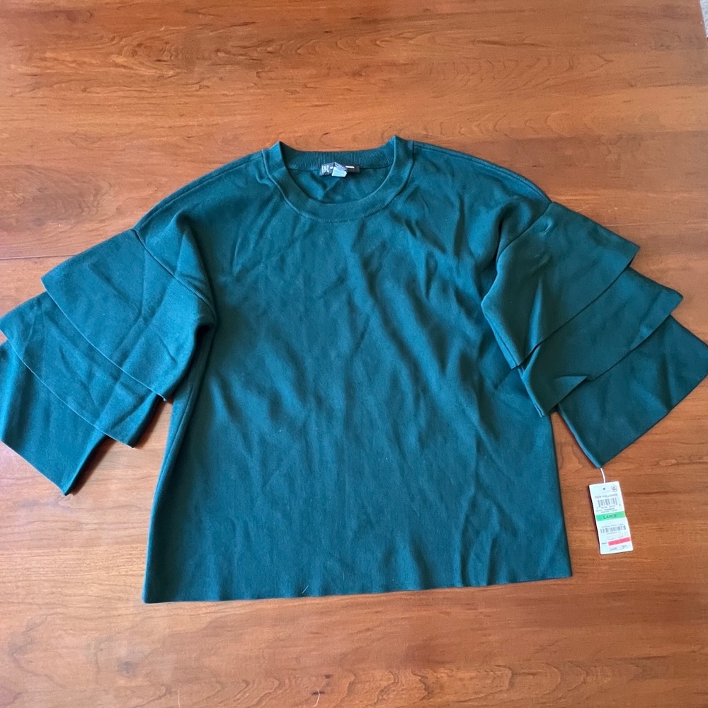 Forest Green Lightweight INC Ribbed Top